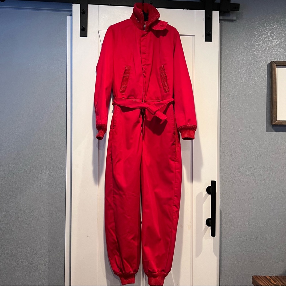 Vintage Walls blizzard pruf insulated Red coveralls Jumpsuit size 12 unisex